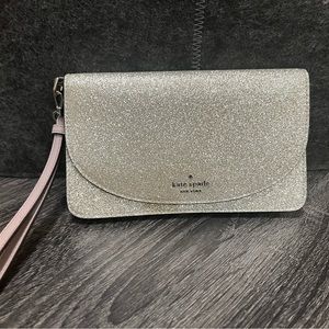 Silver Kate Spade wristlet